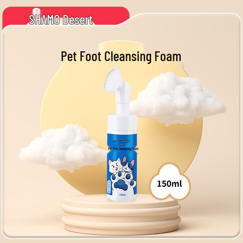 Pet President No-Wash Pfoten- & Fußreinigungsschaum mit Bürste für Hunde & Katzen, 150ml