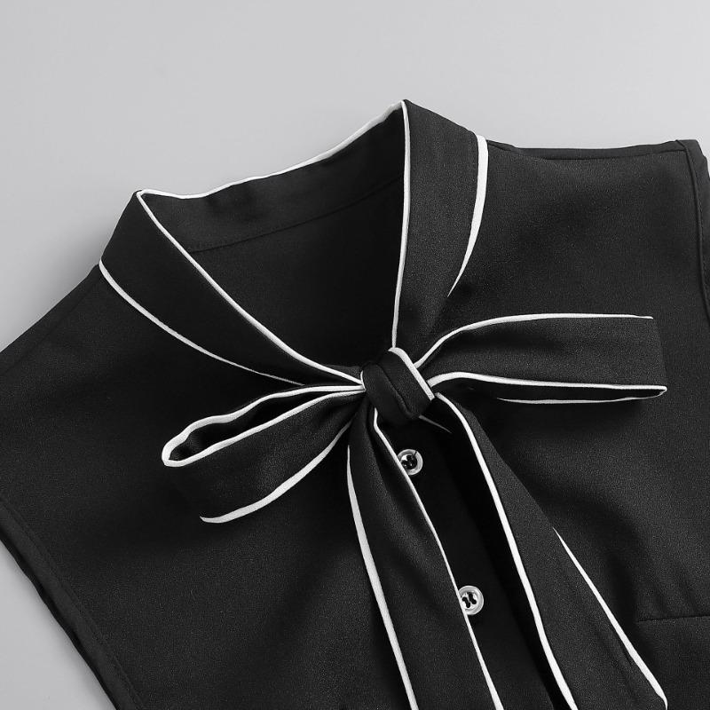 White Lapel Fake Collar for Womens Shiet Detachable Neck Collar Decorative Chiffon Chocker Female False Collar Accessories