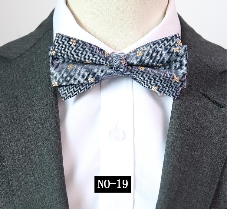 Pattern Bow Tie Men'S Banquet Business Wedding Groom Best Man Gentleman'S Dress Studio Burgundy Navy Bow