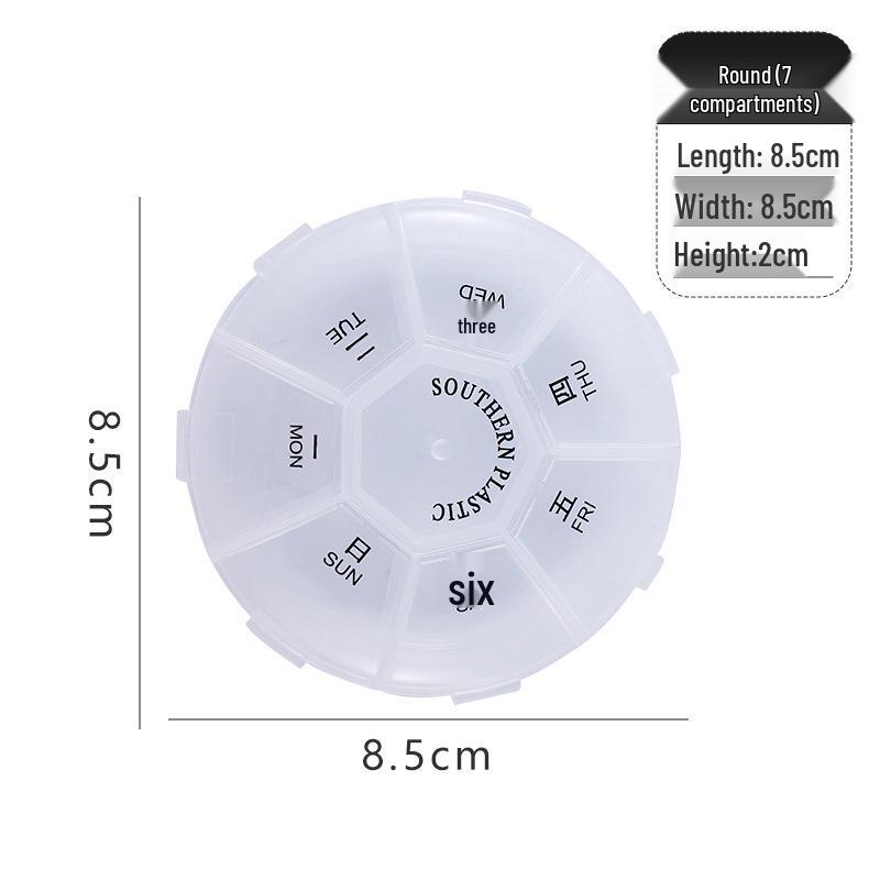 Bärbar 7-dagars medicindoserare för dagligt bruk