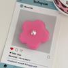 Korean Style Pearl Flower Phone Airbag Holder - Retractable Desktop Phone Stand