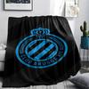 1 Pezzo Coperta in Flanella con Stampa Club Brugge K V, Alta Qualità Comoda per Tutte le Stagioni, Decorazione per la Casa, Calore e Comfort, Perfetta per Regali di Natale