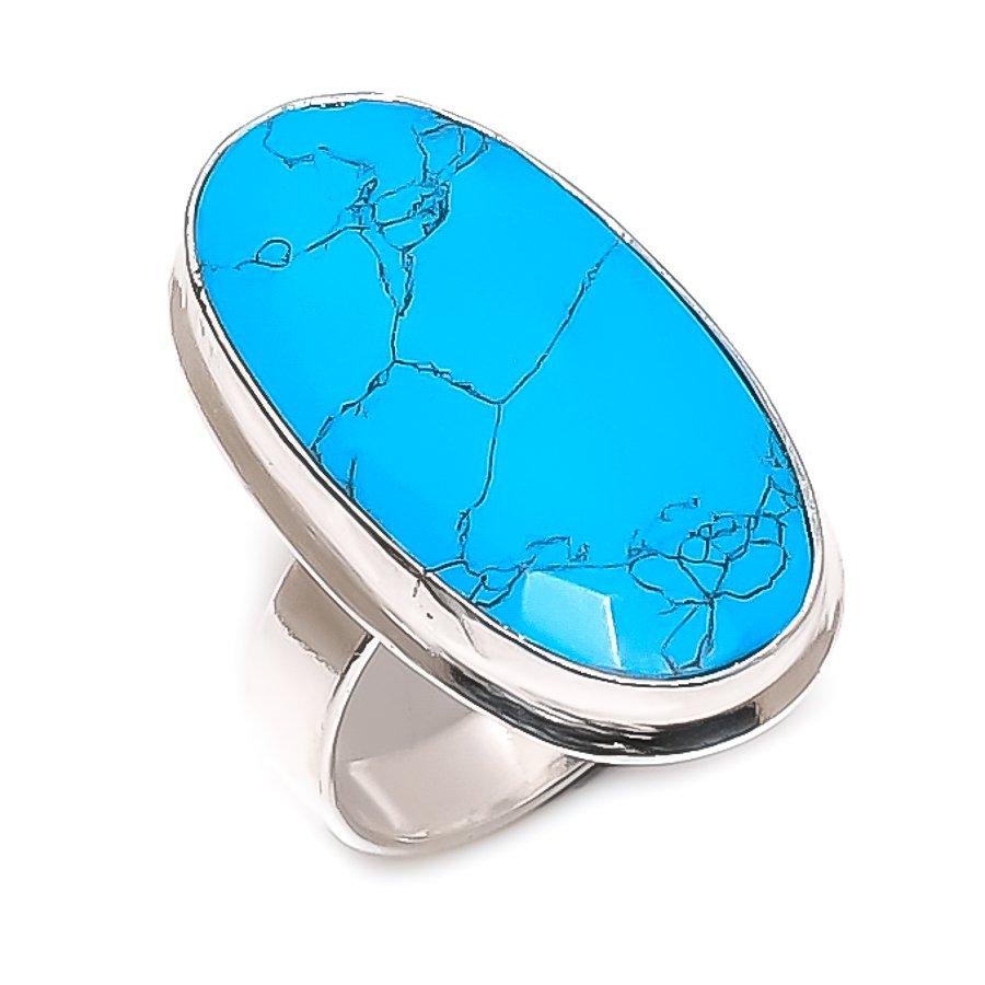 Natural Santa Rosa Turquoise 925 Sterling Silver Jewelry Ring Size 8 f4w04