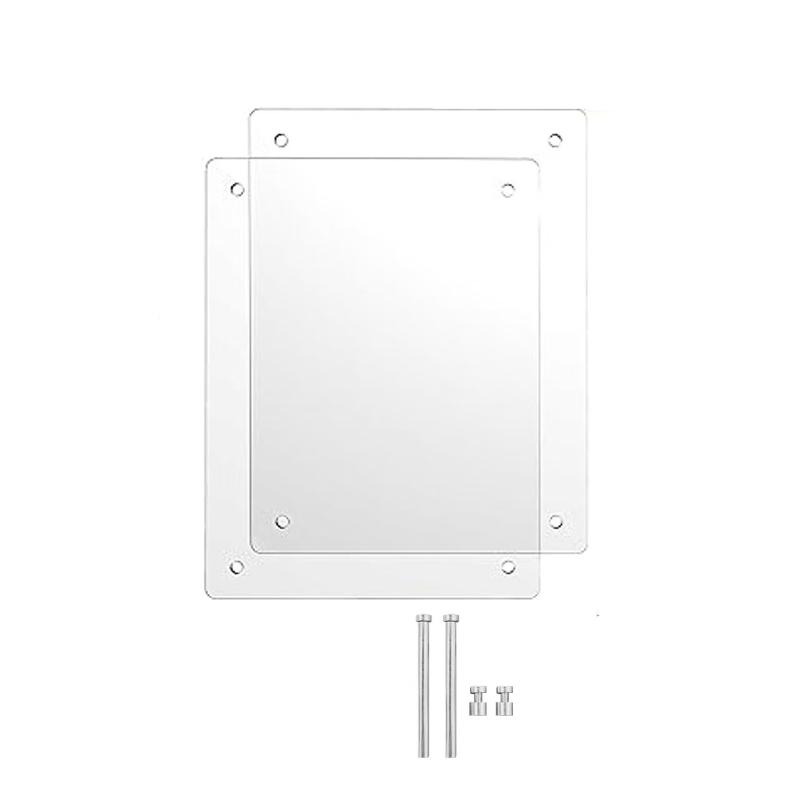 6 Inch Clear Acrylic Pressed Flower Frame Floral Keepsake Frame -Minimalist Tabletop Po Display For Home & Office Desk Decor