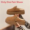 Thick Sole Vintage Mules For Women With Pu Material And Round Toe For Daily Comfort