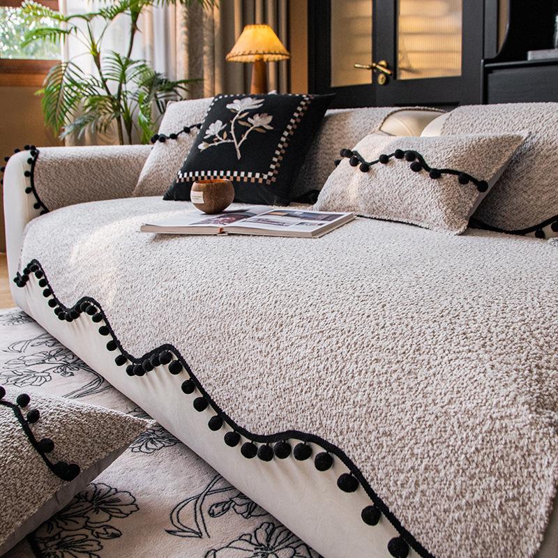 Cream Wind Special-Shaped Sofa Cushion Universal In All Seasons  New Sofa Cover High-End One-Piece Sofa Cushion