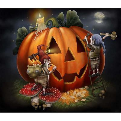 5D DIY Diamond Painting Pumpkin House Sunset Diamond Embroidery Full Mosaic Kits Cross Stitch Home Decor Handmade Gifts