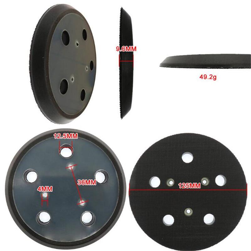 5 Inch 5 Hole 3 Nail Electric Disk 125mm Velcro Self-adhesive Polishing Disk Metal Polishing Disk
