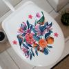 DIY Flowers Toilet Seat Beautiful Durable Wide Application Novelty Creative Sticker