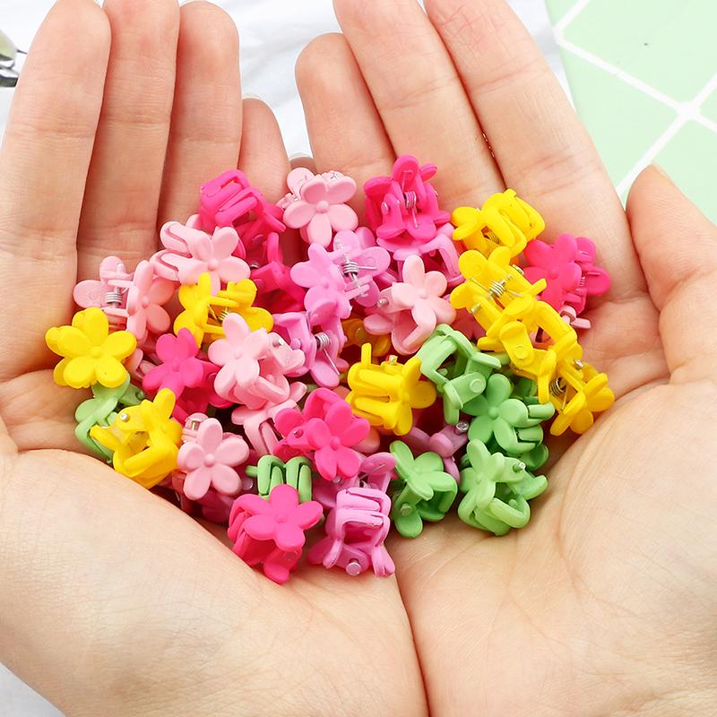 50/100PCS/Set Mini Girls Hair Claws Flower Crown Star Hairpins Cute Hair Clips For Baby Children Claw Hair Accessories Barrettes