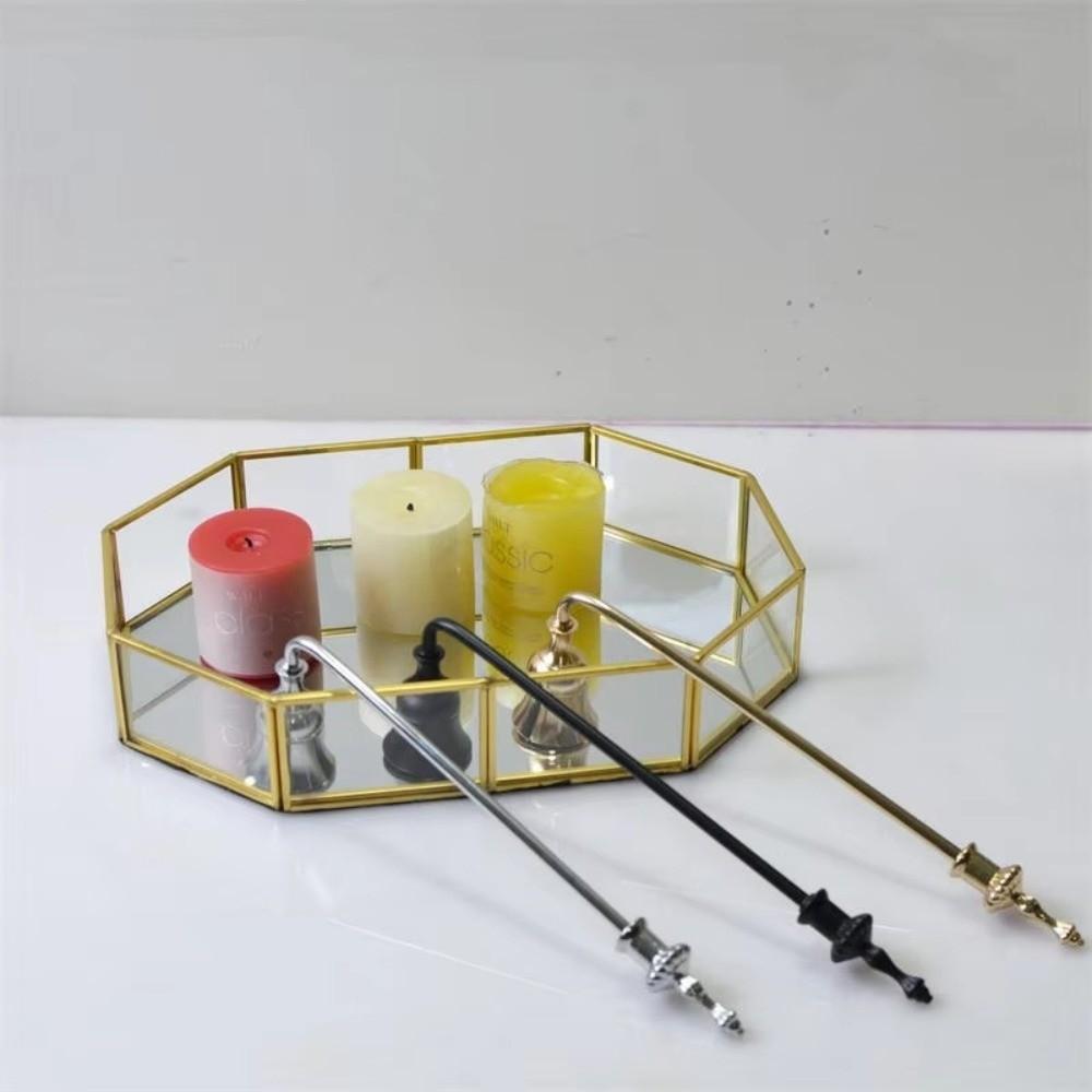 Elegant Bell Shaped Candle Wick Trimmer Long Handle Turn Off Extinguisher Candle Blower Flame Snuffer Home