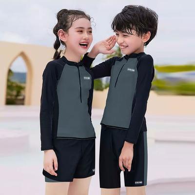 UV-protective Quick-dry Two-piece Boys Swimwear Diving Sui Kids Bathing Suit for Girls Sports Swimsuit Rash Guard