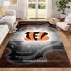 Koberová rohožka Cincinnati Bengals do obývacího pokoje nebo ložnice Ochranná podložka pod židli Kancelářská dekorace Vánoční dárek Dárek k narozeninám