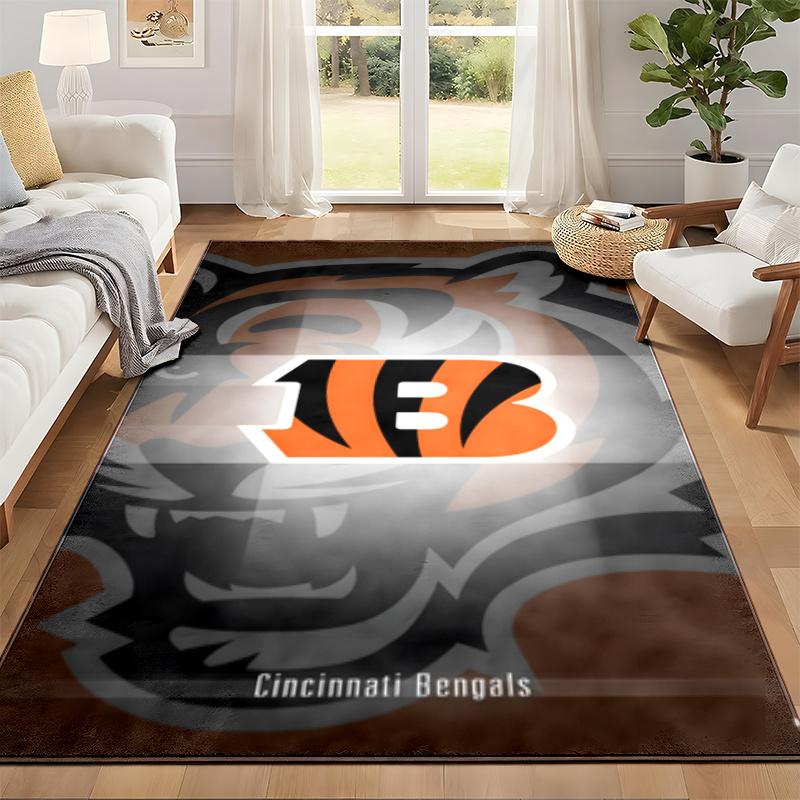 Koberová rohožka Cincinnati Bengals do obývacího pokoje nebo ložnice Ochranná podložka pod židli Kancelářská dekorace Vánoční dárek Dárek k narozeninám