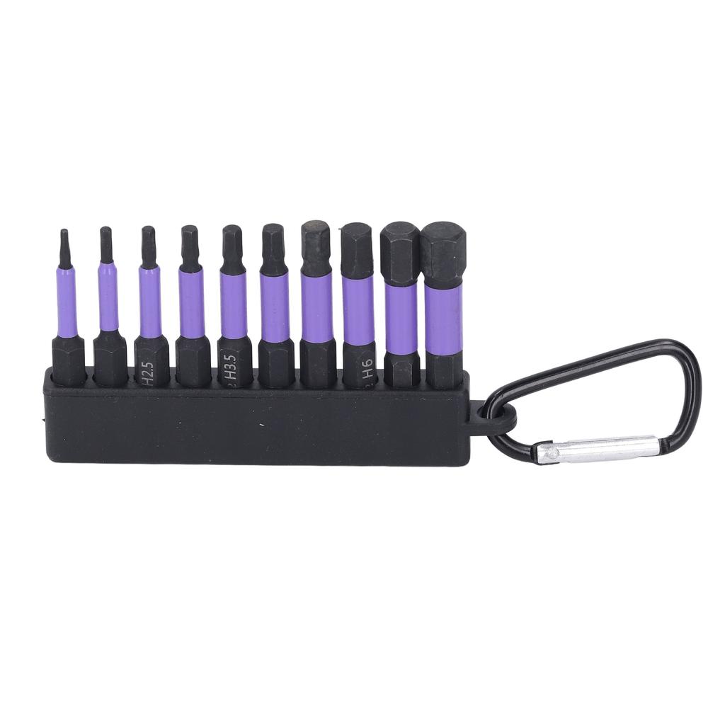 10PCS Set Screwdriver Bits Set Hex Shank 2 Inch High Strength Magnetic Driver Bits Kit