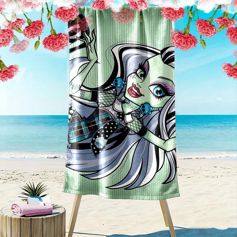 Frankie Stein Print Beach Towel, Large Soft Quick Dry Towel for Beach Camping Swimming
