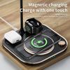 15w Fast 3 In 1 Wireless Charging for iPhone Huawei Samsung Xiaomi Phones iWatch Earphone Modern Led Office Desk Lamp Wireless Charger Lamp