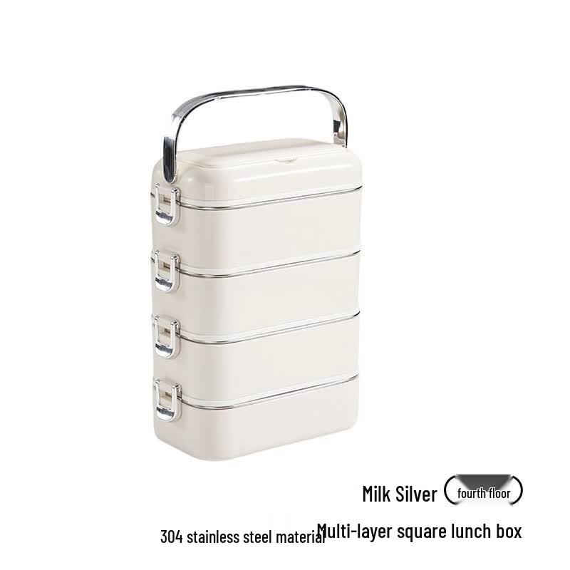 Hechuangsheng 4-Layer 304 Stainless Steel Lunch Box 4 Layers
