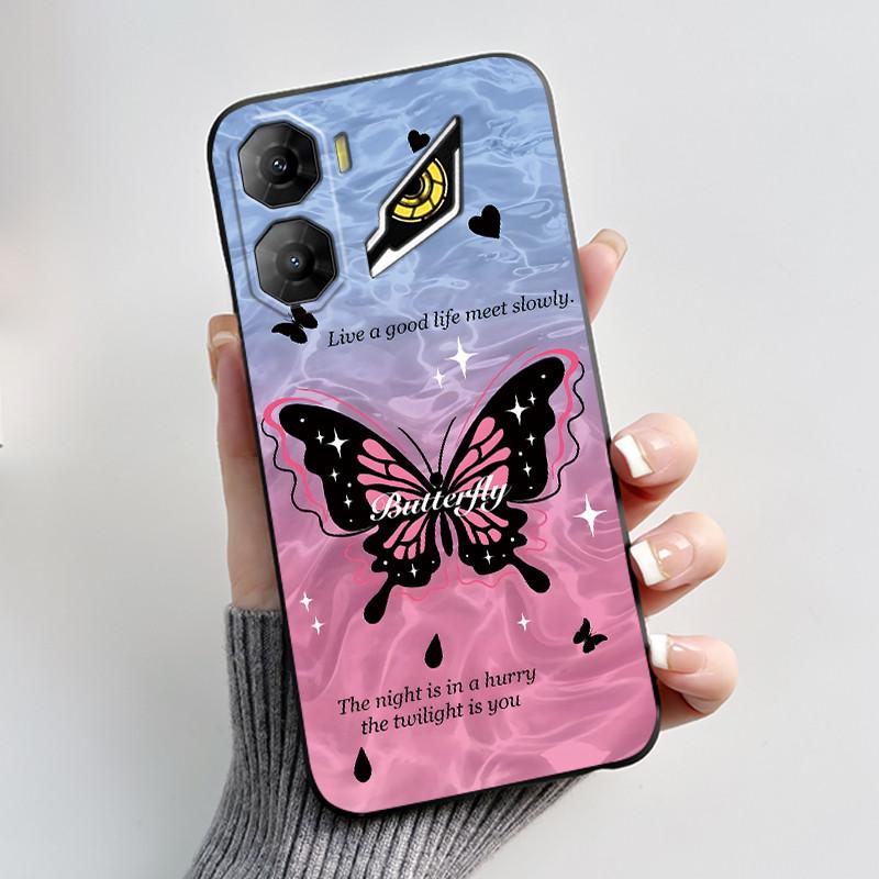 Custodia per Telefono Per ZTE Nubia Neo 3 5G Z2464N Custodia Estetica Moda Gatto Carino Cartone Animato Nero Morbido TPU Silicone Copertura Protettiva Completa