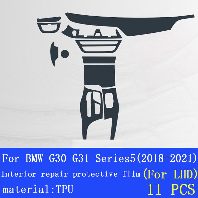 

Car Interior Protective For BMW G30 G31 Series5 2018- Center Console Transparent TPU Protective Anti-scratch Repair Film Style B For LHD