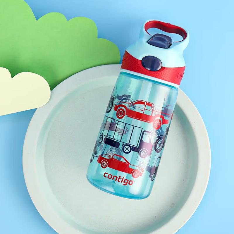 Contigo Kids Stainless Steel Spill-Proof Straw Cup - Cars
