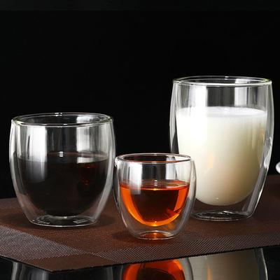 80ml/225ml/320ml Latte Coffee Cup Cocktail Glass Juice Mug Double Wall Glass Cup Heat-resisting Water Bottle Household Glassware