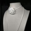 2Pieces Flower Neck Jewelry Set Fabric Necklace Women Neckwear Charm Necklace Date Jewelry Suitable for Daily Wear