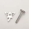 Piercing Labret Mini Libellula in Titanio ASTM F136 con Zirconia Cubica Orecchio Helix Flat Trago Orecchino Anello Naso Piercing Labbra