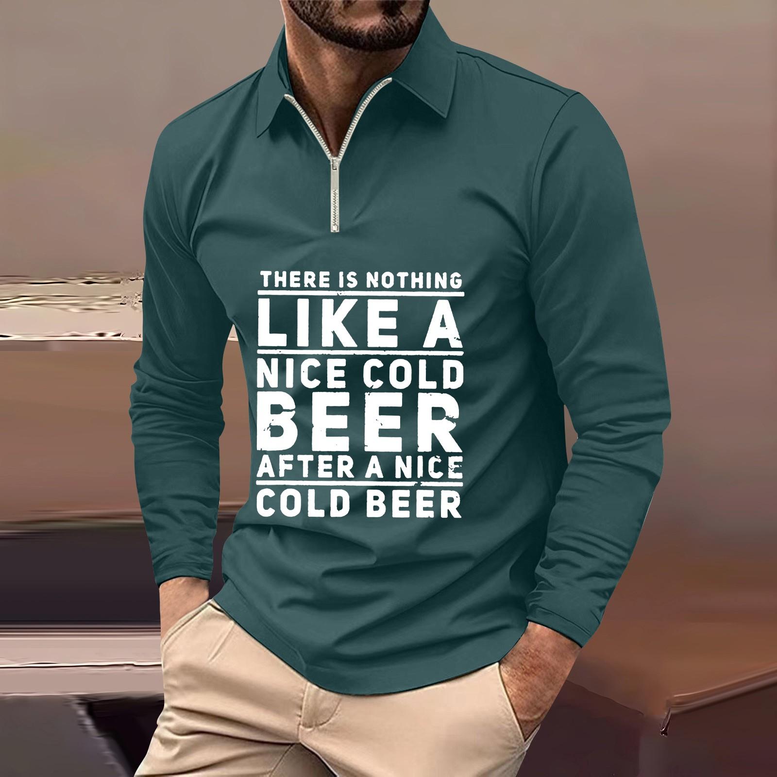 

Чоловіча футболка з довгими рукавами Модна повсякденна футболка відповідного кольору XL