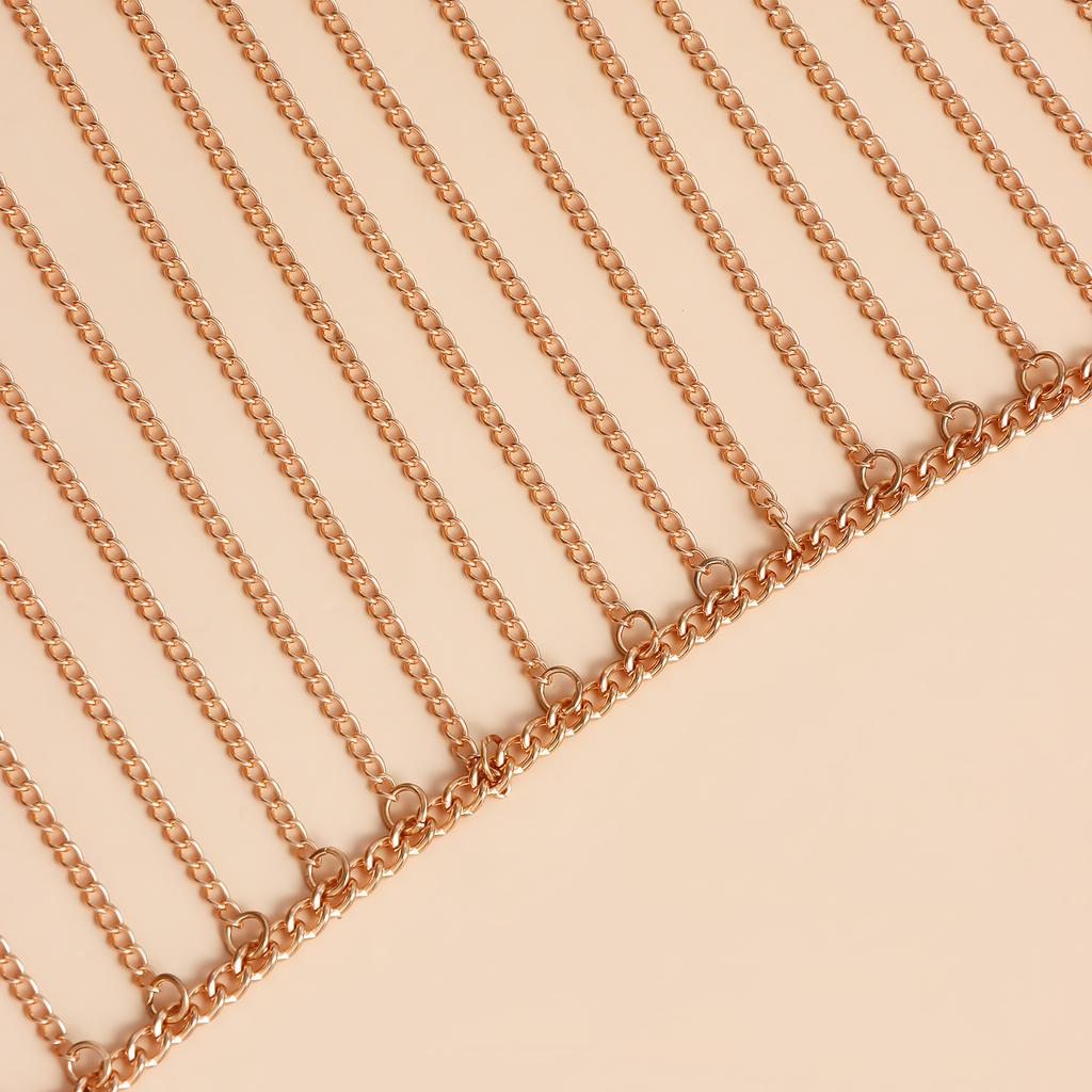 Simple And Fashionable Multi-layer Tassel Chain Sexy Chest Chain Sexy Exaggerated Bikini Halter Neck Body Chain For Women