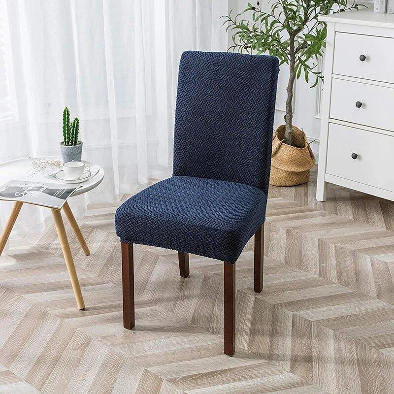 High Stretch Jacquard Three-Dimensional Chair Cover for Dining Room, Kitchen, Home Thick Fabric Covers, Easily Washable Covers