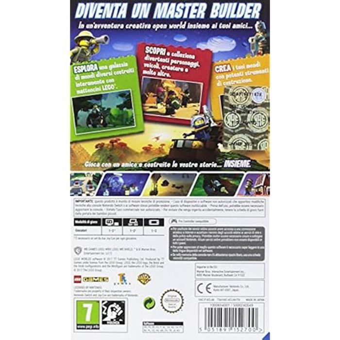 Console de jeux vidéo Warner Sw Swi 654001 Lego Worlds - Import IT - Aventure - Nintendo Switch - Jeu