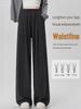 Women's Drapey Wide-Leg Pants: Spring & Autumn Plus Size, Slimming, Soft Touch, Versatile Fit, Casual Trendy Style
