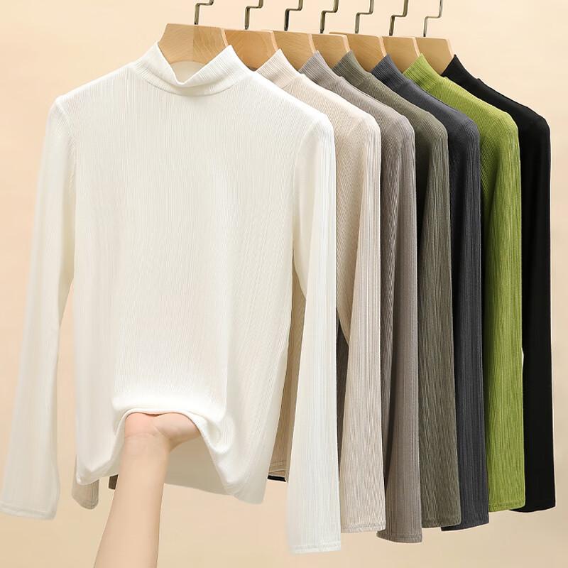 Yu Zhaolin Women's Semi-High Neck Slim-Fit Knit Top
