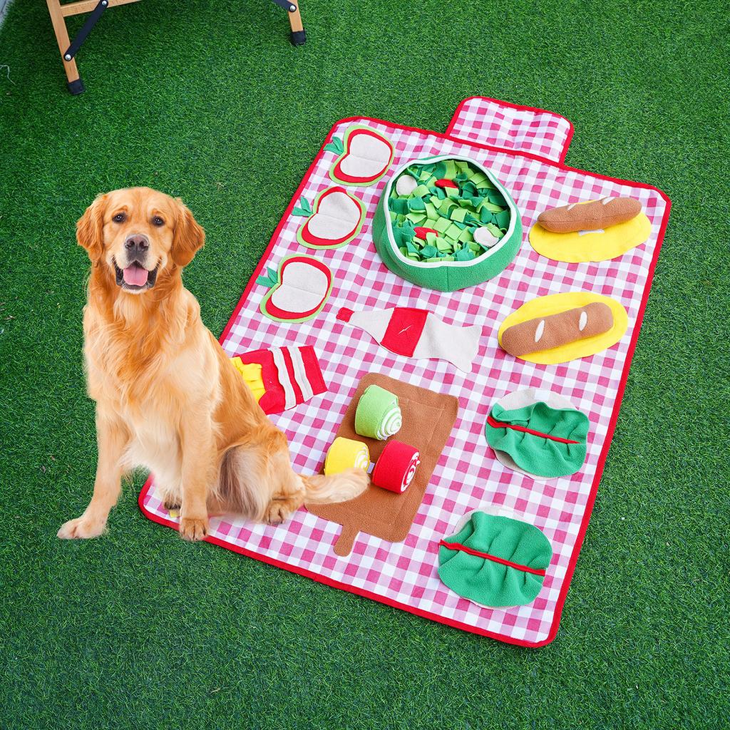 Dog Sniffing Mat Interactive Toys Pet Slow Food Mat Helps Relieve Stress and Training Stimulates Pet's Foraging Skills
