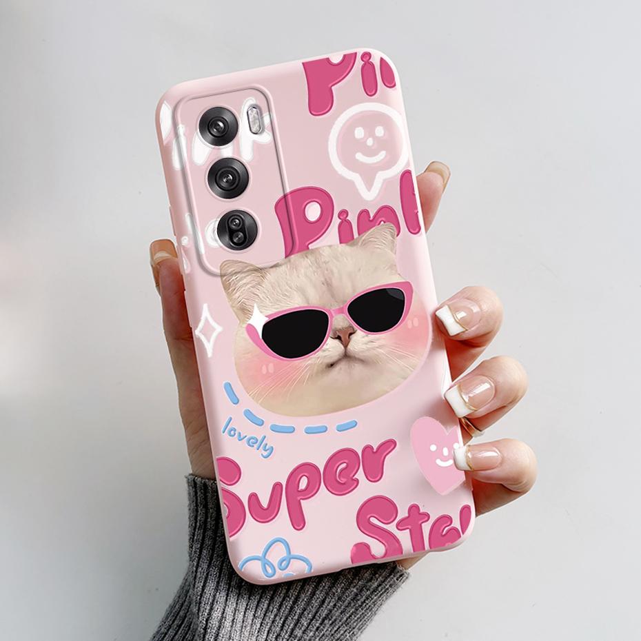 For OPPO Reno 12 Pro Case Cute Bear Cartoon Frog Back Cover Matte Silicone Soft Phone Case For OPPO Reno 12 Reno12 Pro 5G Fundas