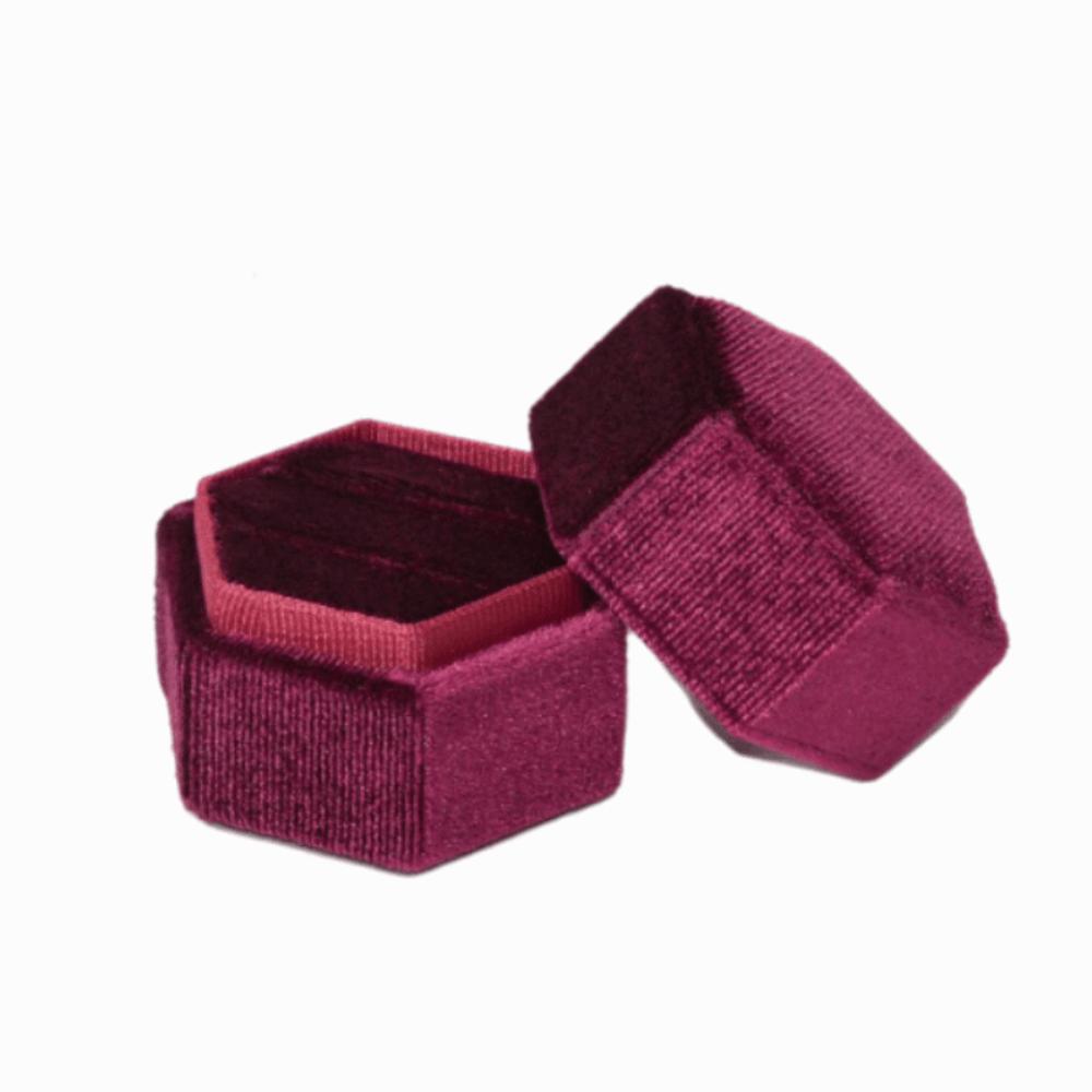 Elegant Hexagon Vintage Ring Box High-End Jewelry Display Case Durable Ring Storage Box Engagement