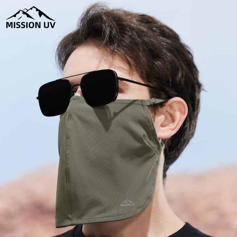 MISSION Men s UV Ice Silk Sun Protection Full Face Mask хаки