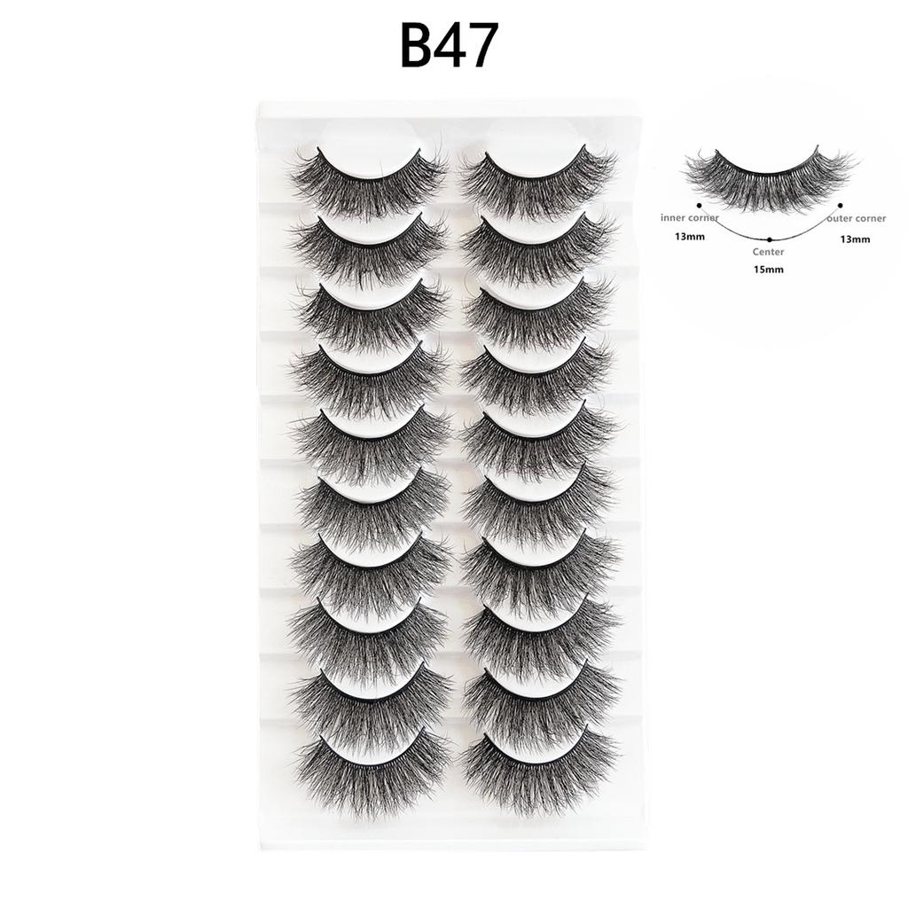 Messy Fried Hair Artificial Imitation Mink Eyelashes False Eyelashes Faux Mink Eyelashes Ten Pairs