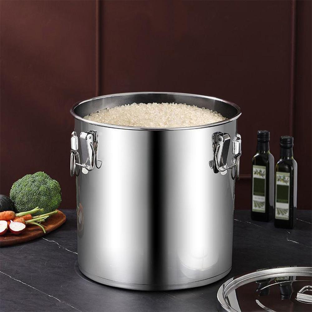 6/12L 304 Stainless Steel Airtight Canister Food Storage Container Kitchen Canister for Household Kitchen Bar Restaurants