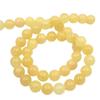 Natural A-Grade Beige Jade & Honey Chalcedony Bead Bracelet with Yellow Porcelain Accents and Tassel