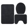 3 PCS Polyester Fiber Bathroom Mat Set Memory Foam Colorful Bath Carpets Set Absorbent Non-Slip Bathroom Floor Mat