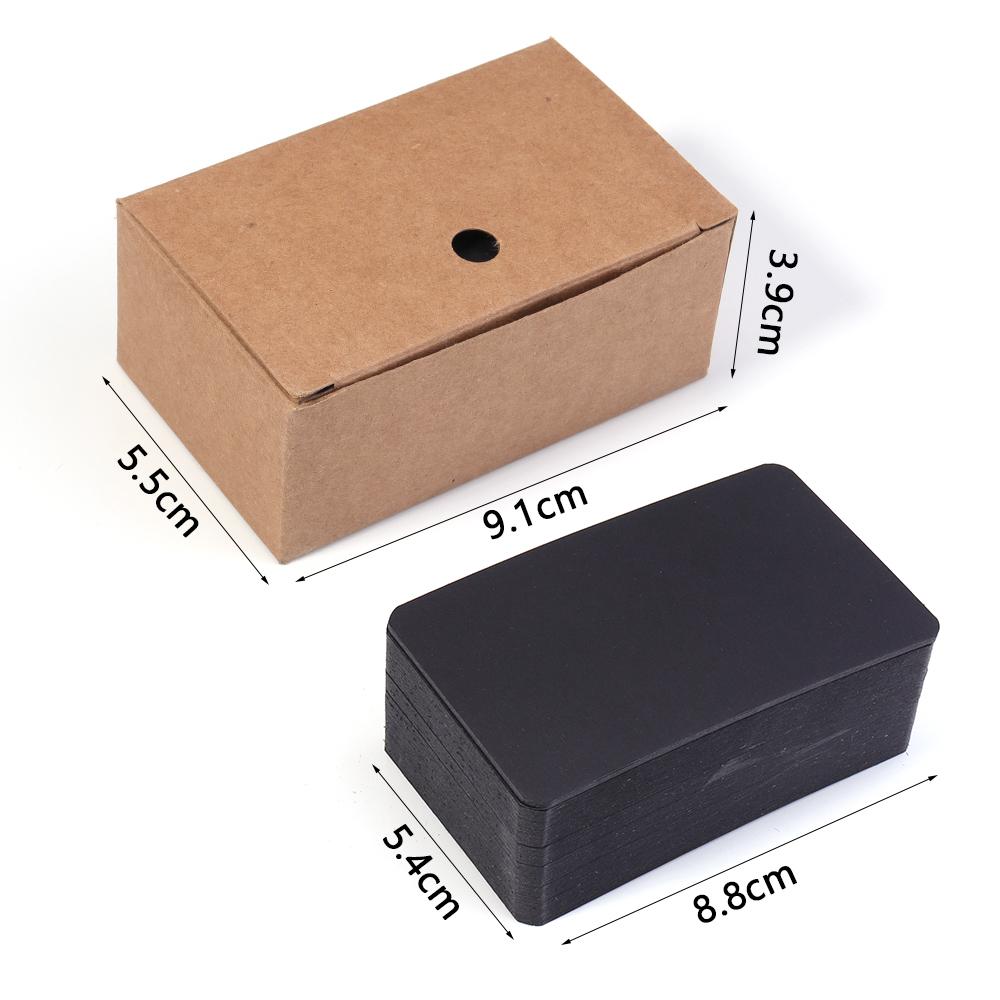 100pcs 5.4x8.8cm Kraft Paper Card Blank Word Card Business Note Message Card Bookmark Learning Postcard Greeting Invitation Card