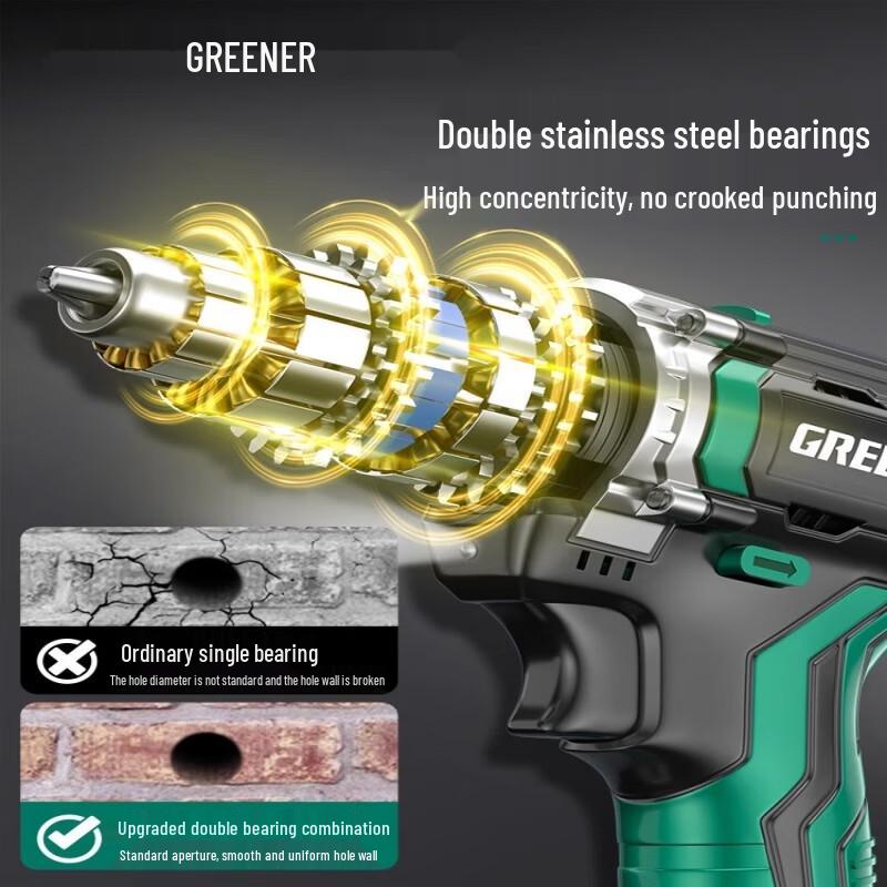 Green Forest 21V Brushless Impact Cordless Drill/Driver CN plug (adapter included)