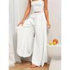 Wide Leg Drawstring Pants, Casual Loose Slant Pockets Pants For Spring & Summer, Women's Clothing