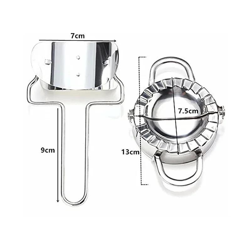 Pie Maker, Pizza Pastry Cutters, Rolling Cooking Tools, Stainless Steel Dumpling Wraper Mould, Dough Circle Roller Machine