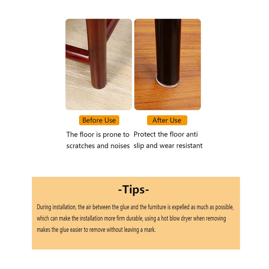 4Pcs Silicone Non Slip Pad Anti Moving Table Foot Mat Bed Foot Antislip Fixator Clear Anti Vibration Pads Furniture Gasket