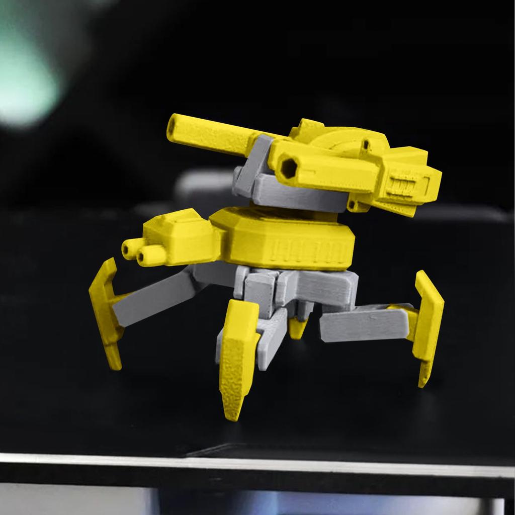 3D Printed Mechanical Four Legged Tank With Movable Technology, Mechanical Spider Tank Toy