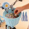 Cesto per Bicicletta per Bambini con Design Intrecciato Vintage e Campanello per le Avventure in Bicicletta dei Bambini