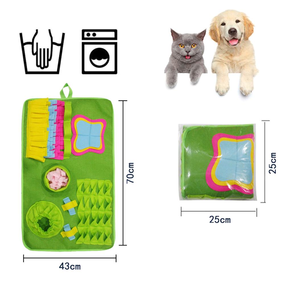Dog Search Mat Dog Snuff Mat Washable Play Puzzle Mat Feeding Mat Interactive Toy for Pet Supplies